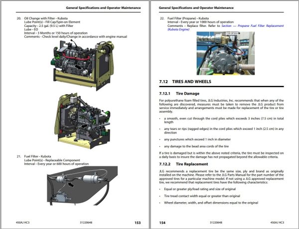 JLG Boom Lifts 450AJ HC3 Operation Safety Manual 31220648 2023 PVC 2207 1