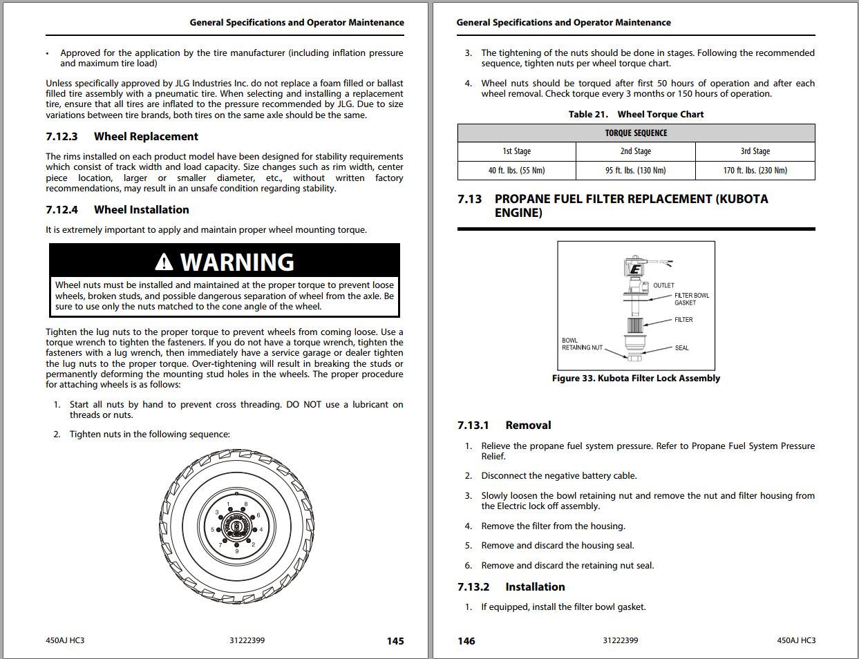 JLG Boom Lifts 450AJ HC3 Operation Safety Manual 31222399 2023 PVC 2307 1