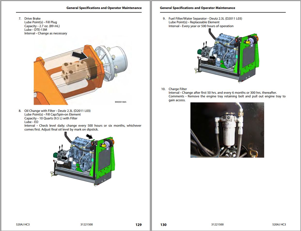 JLG Boom Lifts 520AJ HC3 Operation Safety Manual 31221500 2023 PVC 2301 1 1