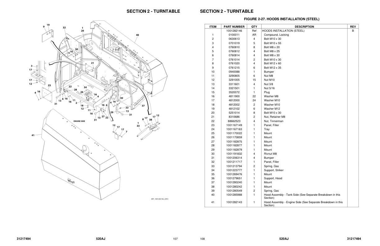 JLG Boom Lifts 520AJ Parts Manual 31217494 2023 PVC 2107 1