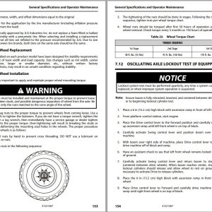 JLG Boom Lifts 600AJ Operation Safety Manual 31221367 2023 PVC 2301 1