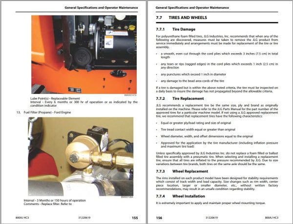 JLG Boom Lifts 800AJ HC3 Operation Safety Manual 31220619 2023 PVC 2207 1