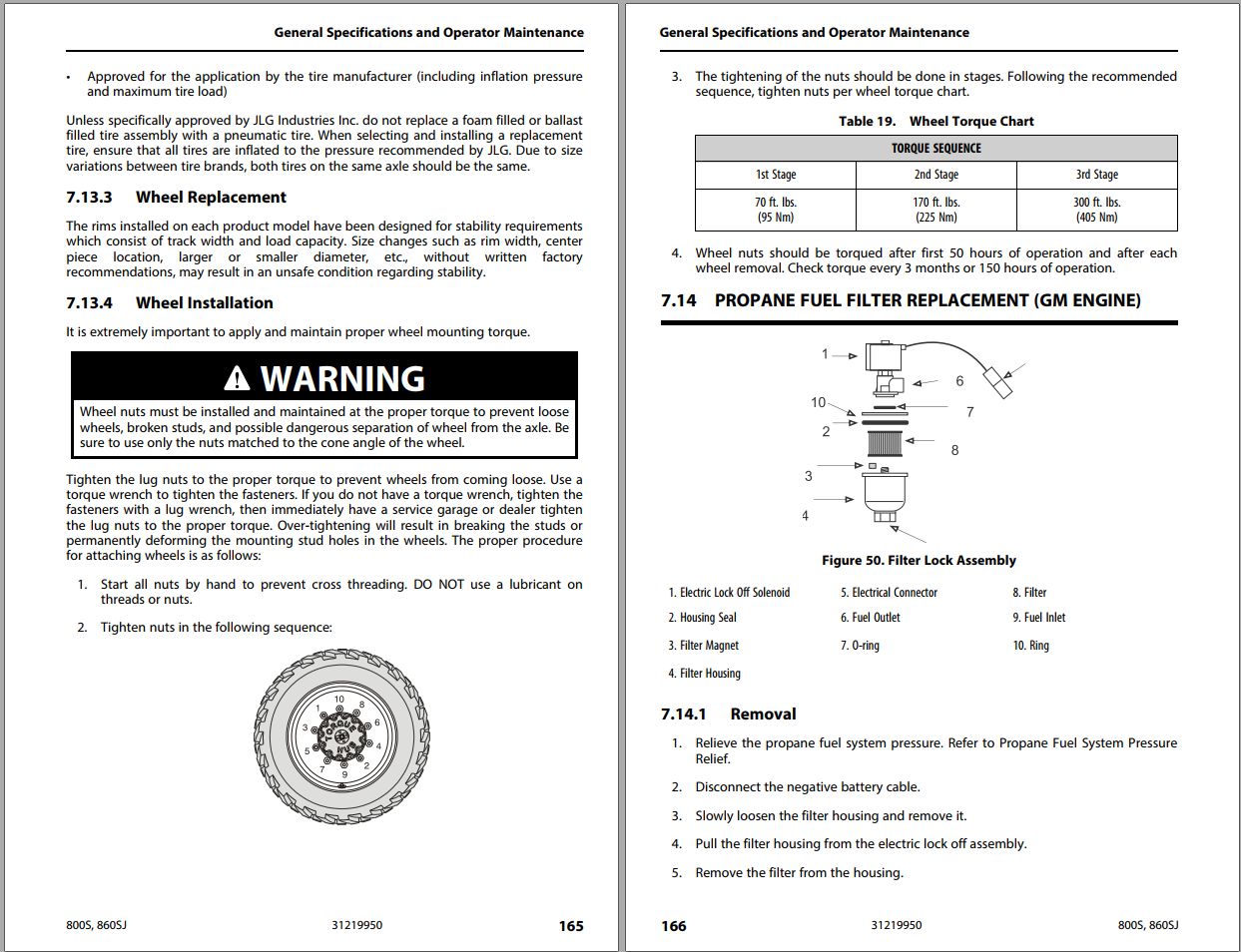 JLG Boom Lifts 800S 860SJ Operation Safety Manual 31219950 2023 PVC 2201 1