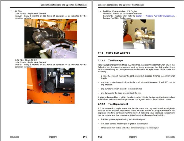 JLG Boom Lifts 800S 860SJ Operation Safety Manual 31221370 2023 PVC 2301 1