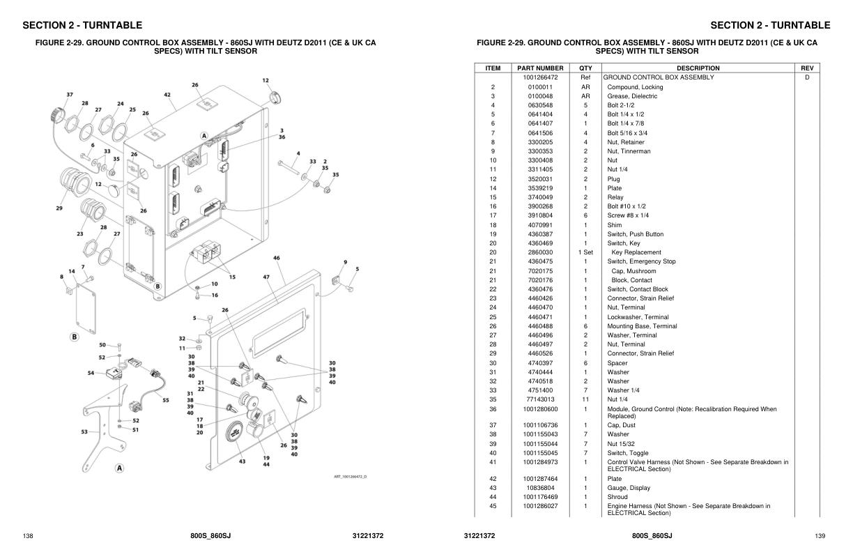 JLG Boom Lifts 800S 860SJ Parts Manual 31221372 2023 PVC 2301 1