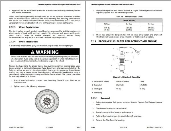 JLG Boom Lifts 800S HC3 860SJ HC3 Operation Safety Manual 31222414 2023 PVC 2307 1