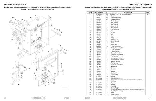 JLG Boom Lifts 800S HC3 860SJ HC3 Parts Manual 31220671 2022 PVC 2207 1