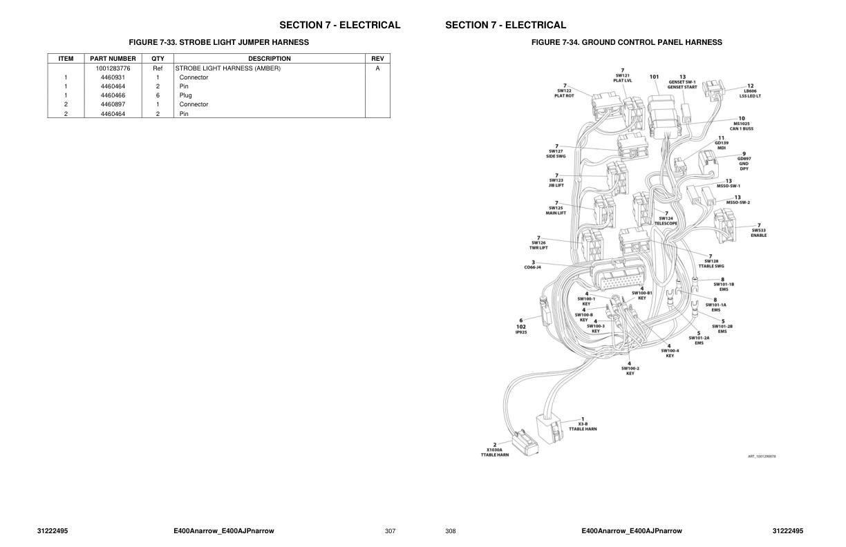 JLG Boom Lifts E400AJPnarrow E400Anarrow Parts Manual 31222495 2023 PVC 2401 1