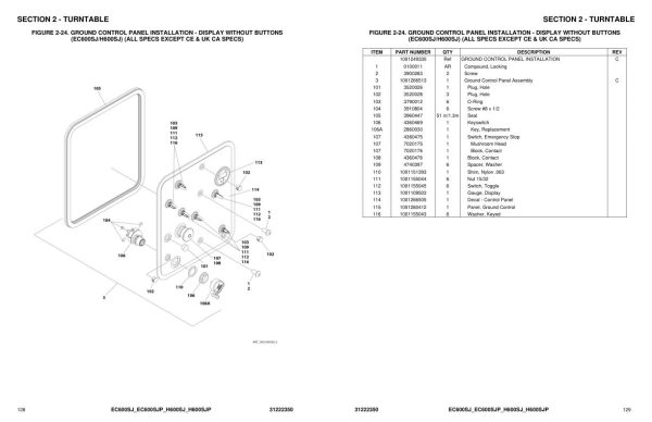 JLG Boom Lifts EC600SJ EC600SJP H600SJ H600SJP Parts Manual 31222350 2023 PVC 2307 1
