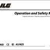 JLG Boom Lifts H800AJ Operation Safety Manual 31215042 2023 PVC 2001