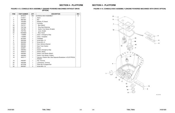 JLG Boom Lifts T350 T500J Parts Manual 31221323 2023 PVC 2201 1