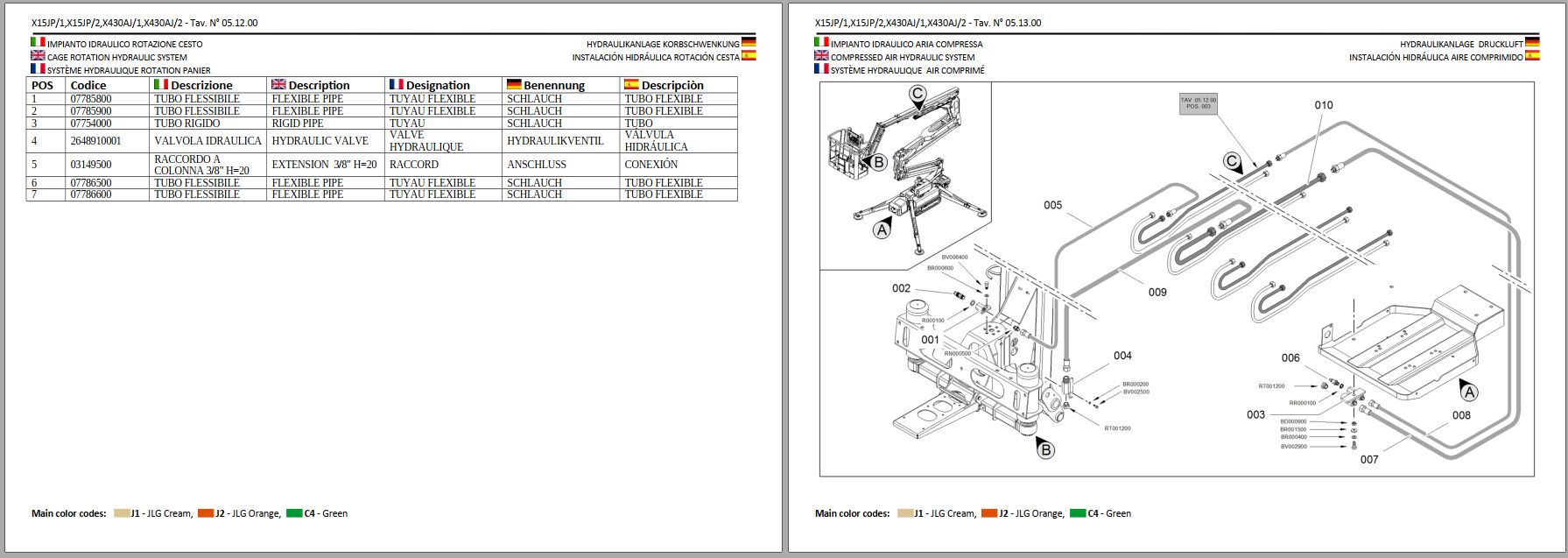 JLG Compact Crawler Booms X15JP X430AJ Parts Manual 3121778 2023 1