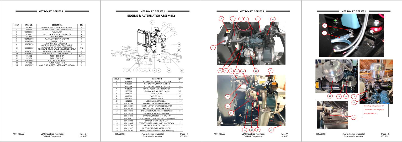 JLG Light Towers Metro LED Series II Parts Manual 1001309592 2023 1