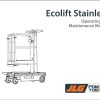 JLG POWER TOWERS Vertical Masts ECOLIFT S Operation Maintenance Manual 1001308874 2023