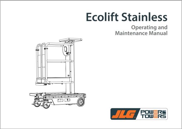 JLG POWER TOWERS Vertical Masts ECOLIFT S Operation Maintenance Manual 1001308874 2023