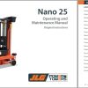 JLG POWER TOWERS Vertical Masts NANO 25 Operation Maintenance Manual 1001284381 2023