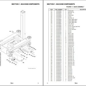 JLG POWER TOWERS Vertical Masts NANO Parts Manual 31220662 2022 1