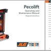 JLG POWER TOWERS Vertical Masts PECOLIFT Operation Maintenance Manual 1001288159 2023