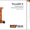 JLG POWER TOWERS Vertical Masts PECOLIFTX Operation Maintenance Manual 1001308878 2023