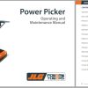 JLG POWER TOWERS Vertical Masts POWER PICKER Operation Maintenance Manual 1001308867 2023