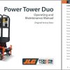 JLG POWER TOWERS Vertical Masts POWER TOWER DUO Operation Maintenance Manual 1001278171 2023