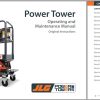 JLG POWER TOWERS Vertical Masts POWER TOWER Operation Maintenance Manual 1001289615 2023