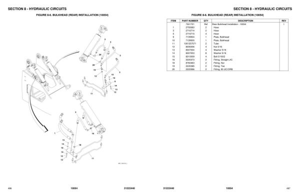 JLG SKYTRAK Telehandlers 10054 Parts Manual 31222440 2023 PVC 2311 1