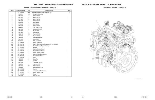 JLG SKYTRAK Telehandlers 6036 Parts Manual 31211621 2023 PVC 2105 1