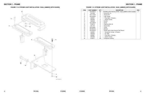 JLG Scissor Lifts ES1330L Parts Manual 31220683 2023 PVC 2210 1