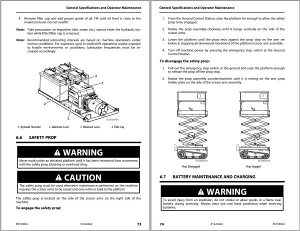 JLG Scissor Lifts ES1530LC Operation Safety Manual 31222422 2023 PVC 2304 1