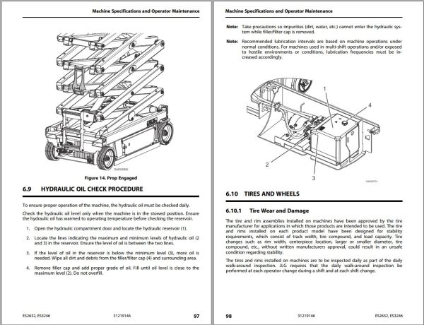 JLG Scissor Lifts ES2632 ES3246 Operation Safety Manual 31219146 2023 PVC 2110 1