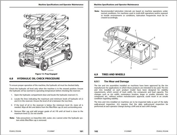 JLG Scissor Lifts ES2632 ES3246 Operation Safety Manual 31220687 2023 PVC 2210 1