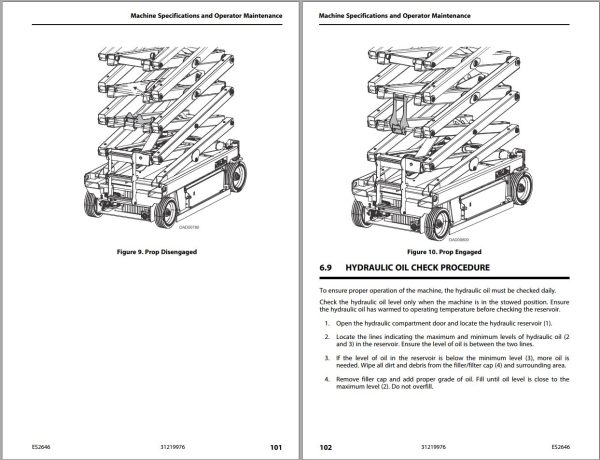 JLG Scissor Lifts ES2646 Operation Safety Manual 31219976 2023 PVC 2110 1