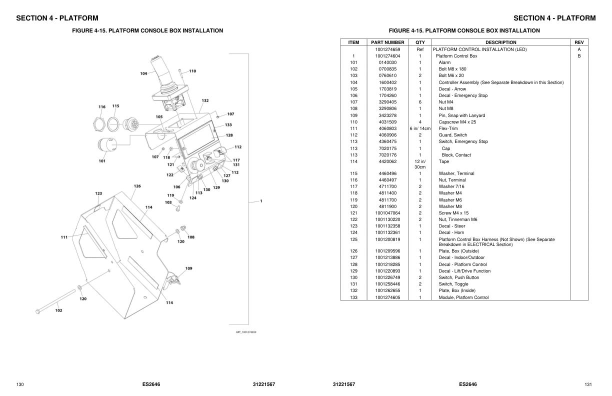JLG Scissor Lifts ES2646 Parts Manual 31221567 2023 PVC 2304 1
