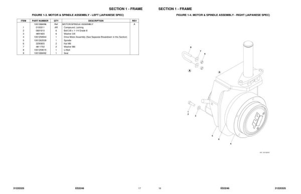 JLG Scissor Lifts ES3246 Parts Manual 31220325 2023 PVC 2204 1
