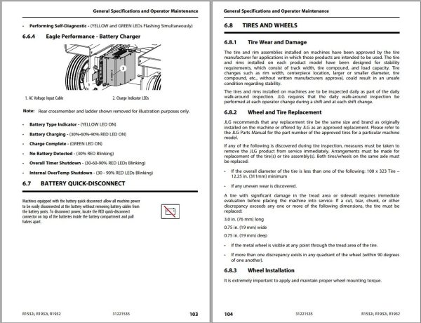 JLG Scissor Lifts R1532i R1932 R1932i Operation Safety Manual 31221535 2023 PVC 2304 1