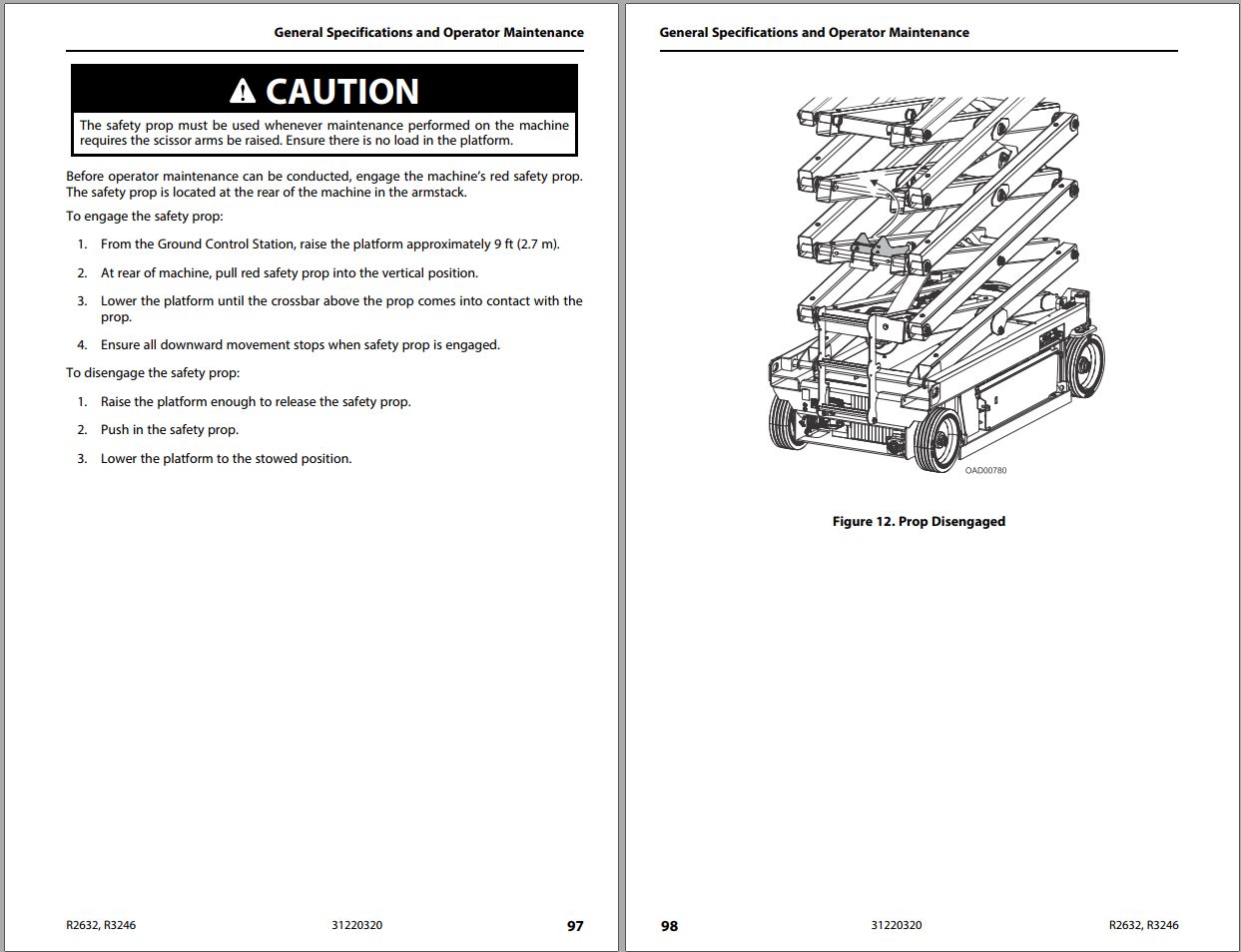 JLG Scissor Lifts R2632 R3246 Operation Safety Manual 31220320 2022 PVC 2204 1