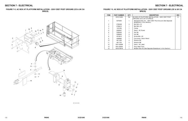 JLG Scissor Lifts R4045 Parts Manual 31221540 2023 PVC 2304 1