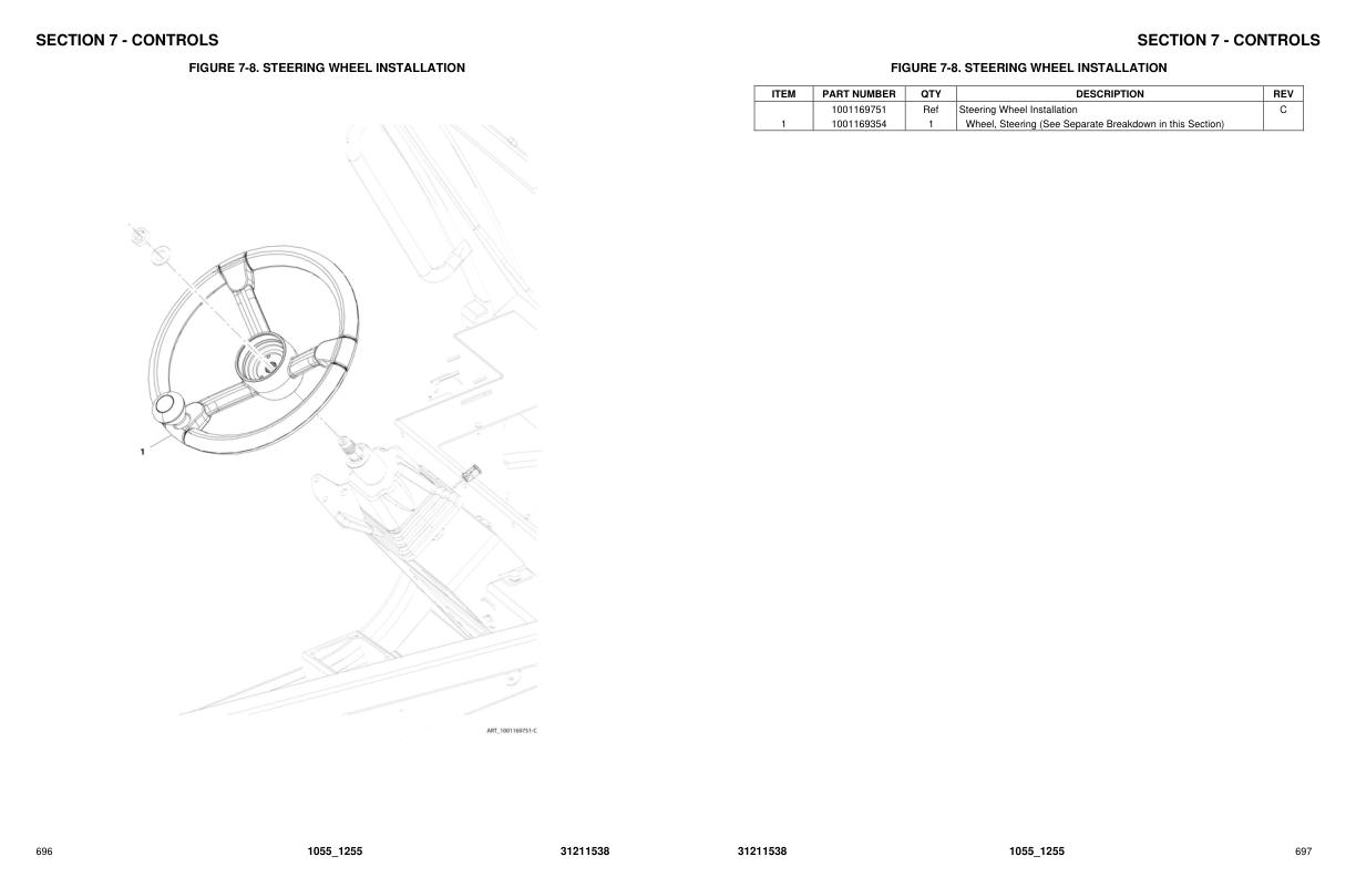 JLG Telehandlers 1055 1255 Parts Manual 31211538 2023 PVC 2011