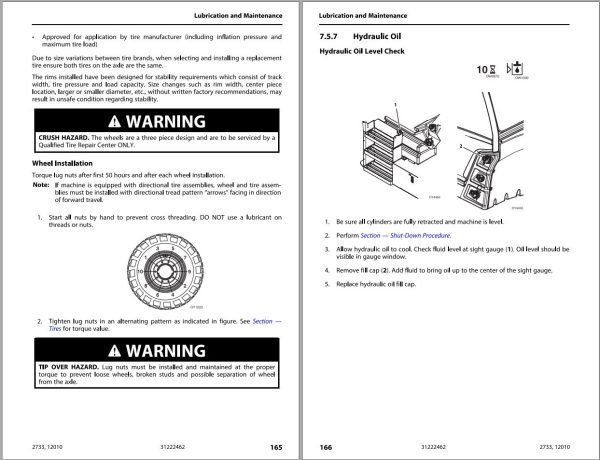 JLG Telehandlers 12010 2733 Operation Safety Manual 31222462 2023 PVC 2311 1