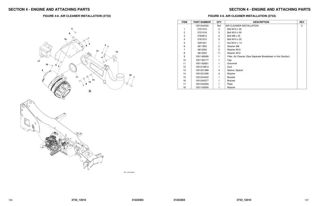 JLG Telehandlers 12010 2733 Parts Manual 31222303 2023 PVC 2305 1