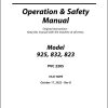 JLG Telehandlers 823 832 925 Operation Safety Manual 31211879 2022 PVC 2205