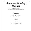 JLG Telehandlers 823 832 925 Operation Safety Manual 31211982 2023 PVC 2211
