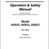 JLG Telehandlers AG823 AG832 AG925 Operation Safety Manual 31222326 2023 PVC 2305