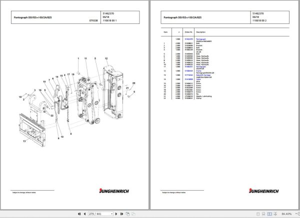 Jungheinrich Forklift ETR335D Spare Parts Catalog 82822585 2