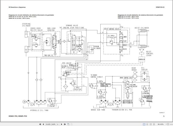 Komatsu Dump Truck HD465 7E0 HD605 7E0 Shop Manual KPBM108118 PT 1