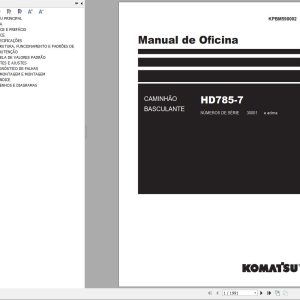 Komatsu Dump Truck HD785 7 Shop Manual PT