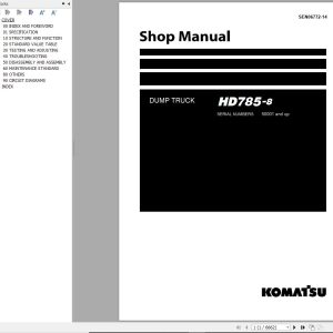 Komatsu Dump Truck HD785 8 Shop Manual SEN06772 14