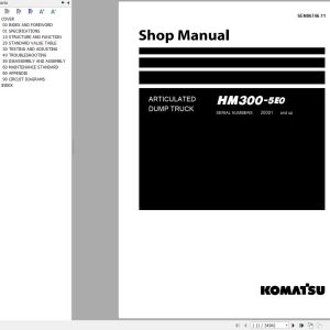 Komatsu Dump Truck HM300 5E0 Shop Manual SEN06746 11