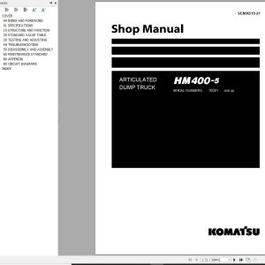 Komatsu Dump Truck HM400 5 Shop Manual SEN06519 21
